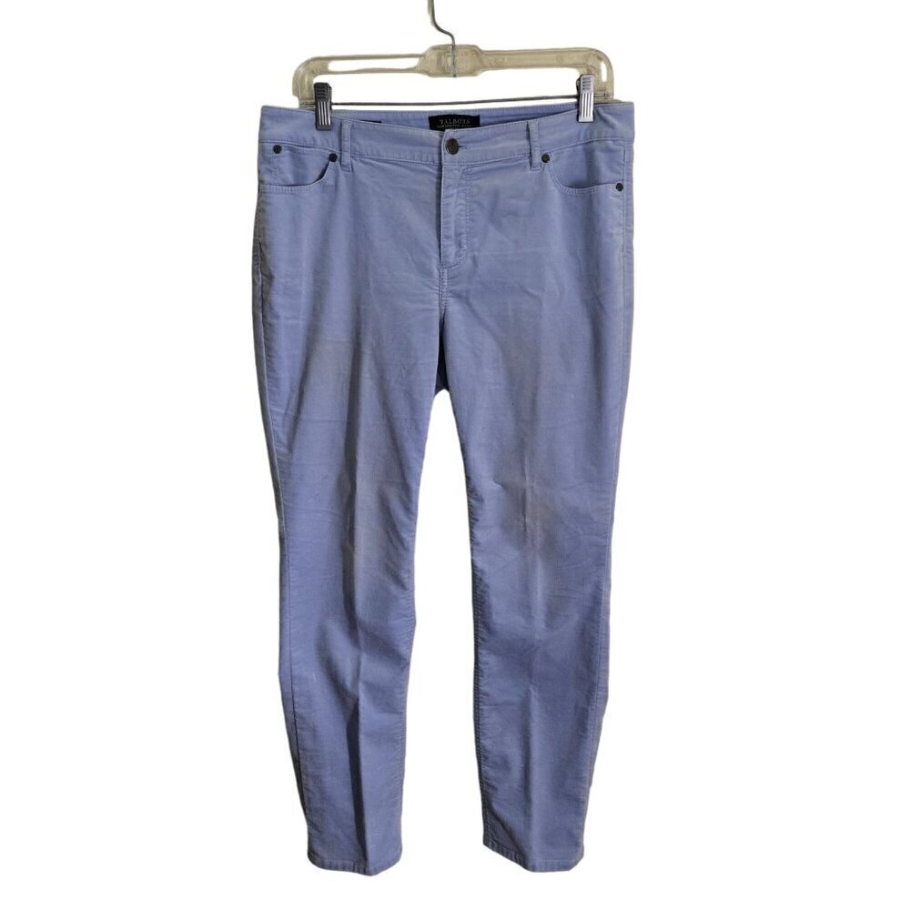 Talbots Flawless 5 Pocket Powder Blue Straight Velveteen Pants Size 10p